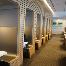 These cubicles are a bit weird but do give some privacy. These cubicles are a bit weird but do give some privacy.