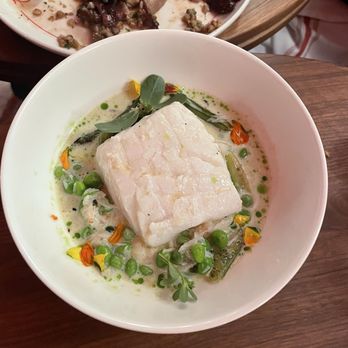 Elizabeth - Halibut and jonah crab - Wine Bars Near Me - Portland, Maine