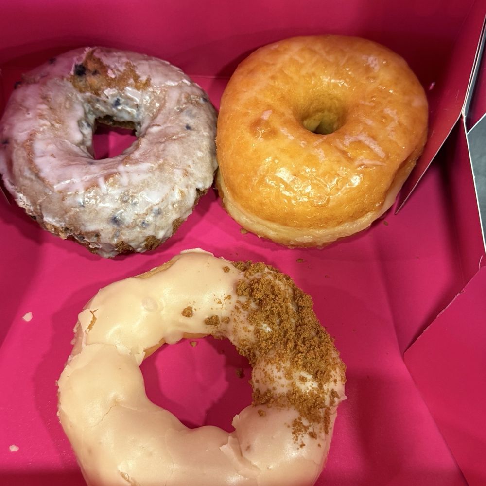 Painted Dough - Blueberry cake, glaze, and biscoff - Donuts Near Me - Chino, California Painted Dough - Blueberry cake, glaze, and biscoff - Donuts Near Me - Chino, California
