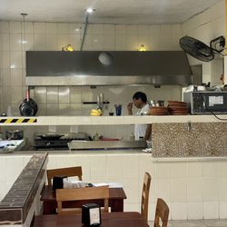 Los Abuelos - The kitchen literally right in the dining room.