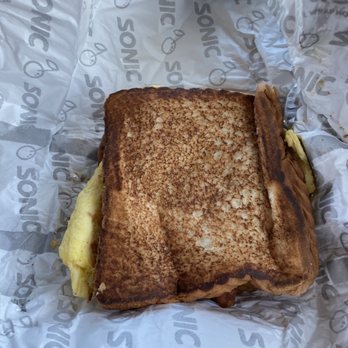 Sonic Drive-In - Burnt breakfast sandwich - Fast Food Near Me - Maricopa, Arizona