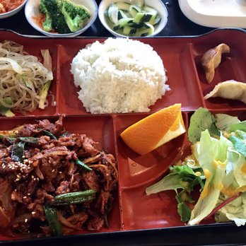 Chin Hills - Lunch special bento box - spicy pork - Korean Near Me - Kenmore, New York