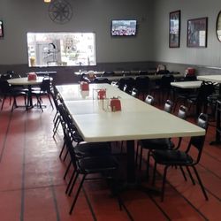 Plymouth Club Brick Oven Pizza - The seating area - perfect for large gatherings/parties.