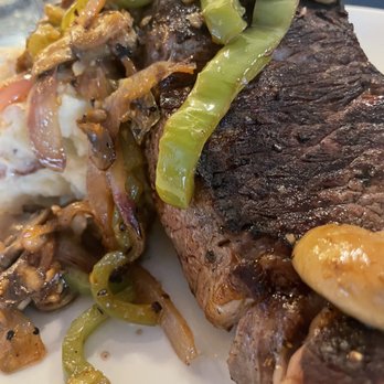 Twisted Goat - Steak with potatoes and sautéed vegetables - Pizza Near Me - Homer, Alaska Twisted Goat - Steak with potatoes and sautéed vegetables - Pizza Near Me - Homer, Alaska