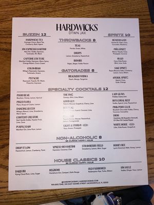 Menu photo 3 Hardwicks Jacksonville, FL