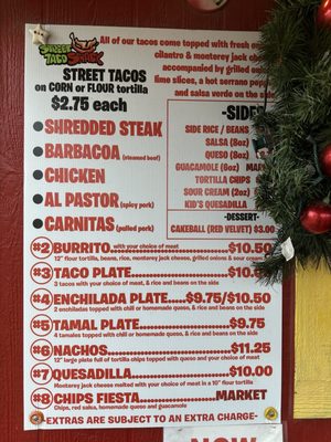 Menu photo 1 Street Taco Shack Canton, TX
