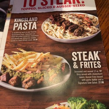 Outback Steakhouse - New menu items for the new year!   Kingsland pasta with stesk very good but too much food. - Steakhouses Near Me - Chandler, Arizona