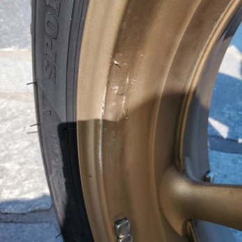 SoCal Honda Powersports - Damaged rear tire Powder Coating - Motorcycle Repair Near Me - Carson, California