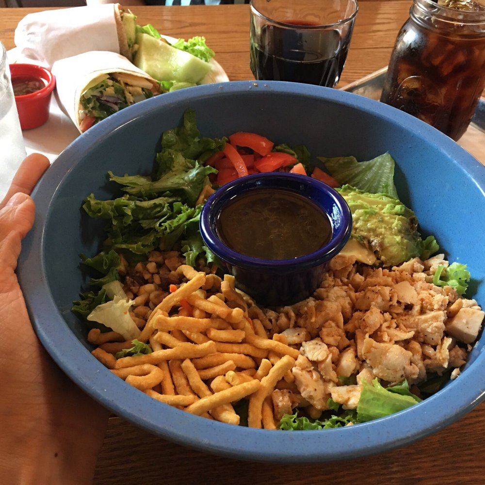 Rutabegorz - Garlic chicken salad, Greek wrap, cold brew, and a glass of wine. - Bars Near Me - Fullerton, California Rutabegorz - Garlic chicken salad, Greek wrap, cold brew, and a glass of wine. - Bars Near Me - Fullerton, California
