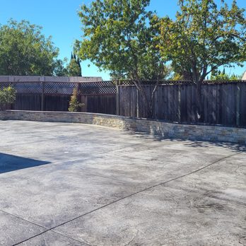 PR Landscaping - Concrete floors and retaining wall completed! - Landscaping Near Me