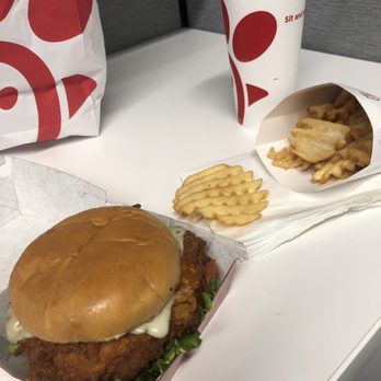 Chick-fil-A - Spicy Chicken Sandwich! Omg this was so filling and so tasty!!!! - Fast Food Near Me - New York, New York Chick-fil-A - Spicy Chicken Sandwich! Omg this was so filling and so tasty!!!! - Fast Food Near Me - New York, New York