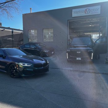 Metro Motor Collision - BMW and Cadillac parked in front of Metro Motor auto body shop and collision repair center - Body Shops Near Me - Washington, DC, District of Columbia Metro Motor Collision - BMW and Cadillac parked in front of Metro Motor auto body shop and collision repair center - Body Shops Near Me - Washington, DC, District of Columbia
