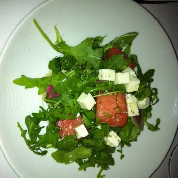 Spruce - ROCKET AND WATERMELON SALAD FETA, ICE WINE VINAIGRETTE - American Near Me - San Francisco, California Spruce - ROCKET AND WATERMELON SALAD FETA, ICE WINE VINAIGRETTE - American Near Me - San Francisco, California