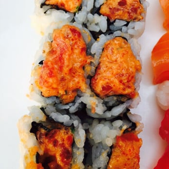 Asiana Cafe - Although it's called spicy tuna roll, The shape of it says it all. Every piece is a little square that looks mushed up. - Asian Fusion Near Me - Greenwich, Connecticut