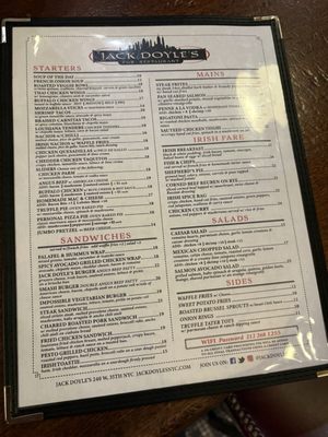 Menu photo 1 Jack Doyle's Bar & Restaurant New York, NY