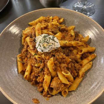 Tolon - Bison Bolognese with goat cheese - New American Near Me - Fort Wayne, Indiana Tolon - Bison Bolognese with goat cheese - New American Near Me - Fort Wayne, Indiana