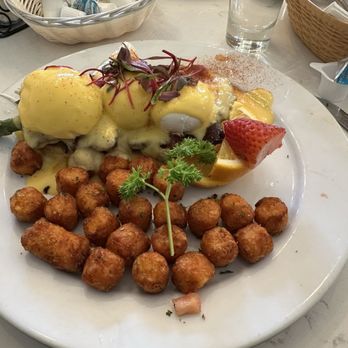 Sweet Maple - Eggs Benedict : Blackstone, with sweet potato tots. - American Near Me - San Francisco, California Sweet Maple - Eggs Benedict : Blackstone, with sweet potato tots. - American Near Me - San Francisco, California