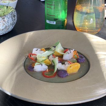 Ponto Lago - Colorful scallops crudo dish. This was very flavorful. - New American Near Me - Carlsbad, California