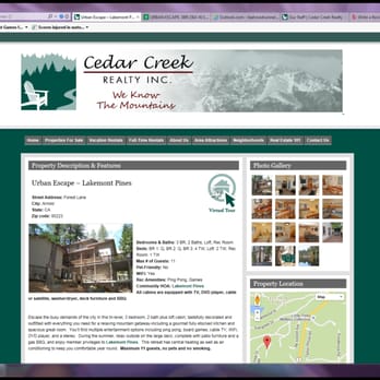 Cedar Creek Realty - This advertisement says this cabin has Air conditioning. The cabin was 91 degrees at check in time. Please read my Review!!! - Real Estate Agents Near Me - Arnold, California