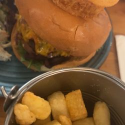 Thatch Cottage Cafe - Beef burger with chips
