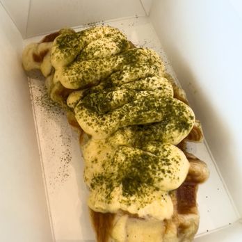 The Alley - Matcha Creme Brle Croffle - delicious, wish had more matcha flavor - Coffee & Tea Near Me - Cedar Park, Texas The Alley - Matcha Creme Brle Croffle - delicious, wish had more matcha flavor - Coffee & Tea Near Me - Cedar Park, Texas