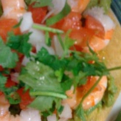 La Tapatia Taqueria - Tostada a camarones- fresh, delish, $4