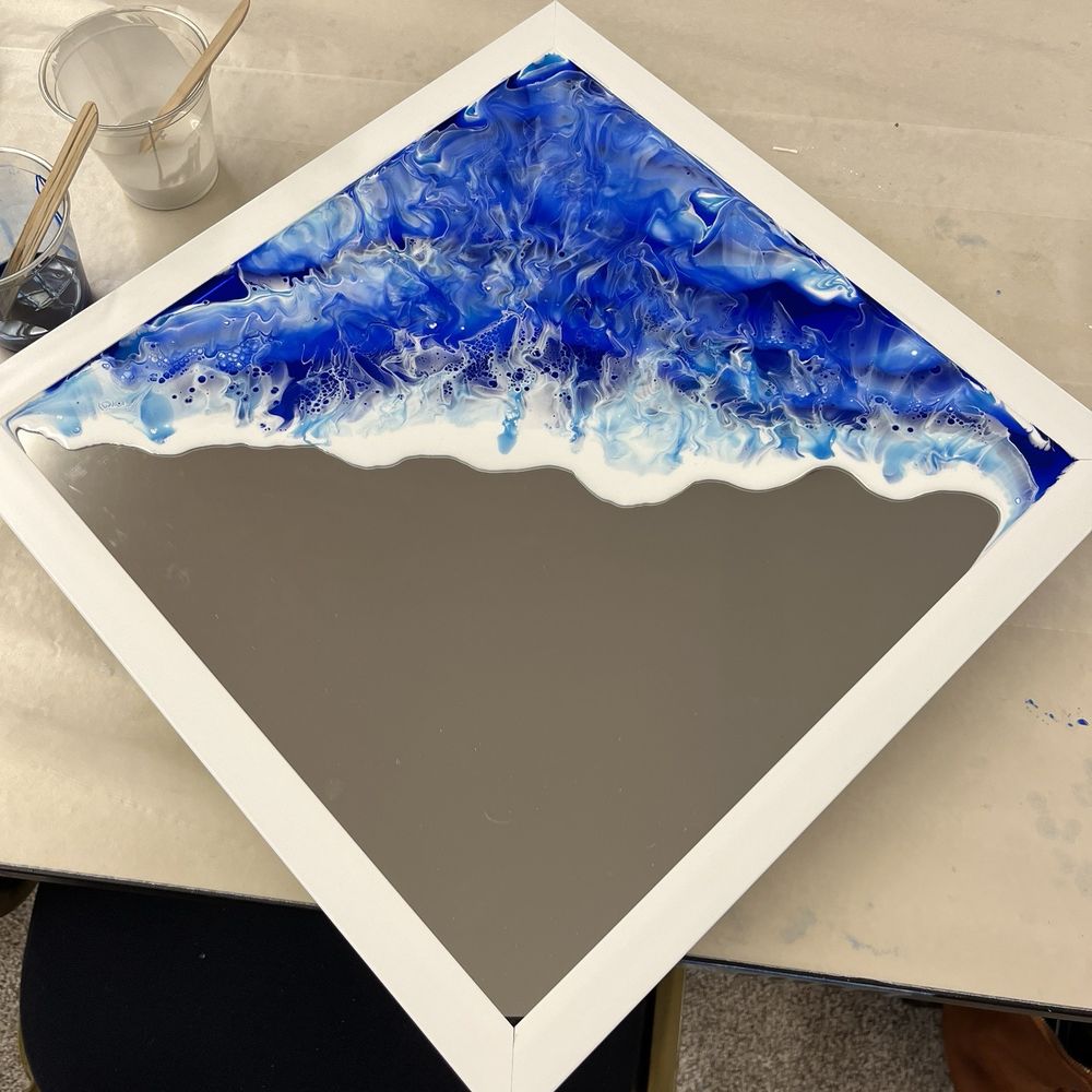 Absolutely Outer Banks - The resin mirror I made in class - Art Galleries Near Me - Kitty Hawk, North Carolina