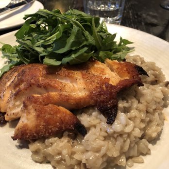 The Brixton - Catch of the day - salmon w/mushroom risotto - New American Near Me - San Francisco, California The Brixton - Catch of the day - salmon w/mushroom risotto - New American Near Me - San Francisco, California