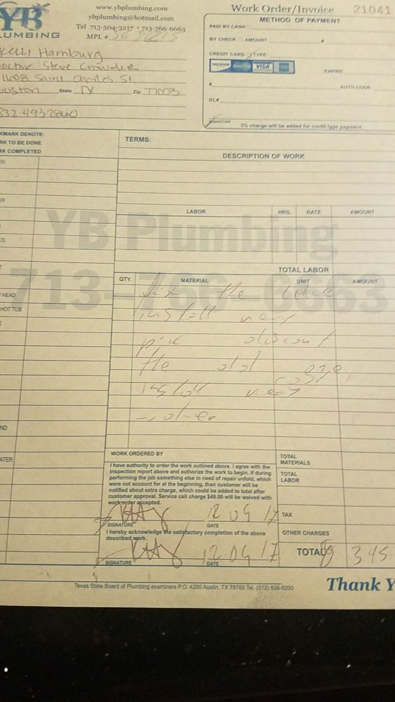Slide of YB Plumbing
