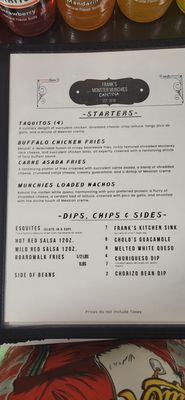 Menu photo 5 Frank's Monster Munchies Cantina Hampton, VA Menu photo 5 Frank's Monster Munchies Cantina Hampton, VA