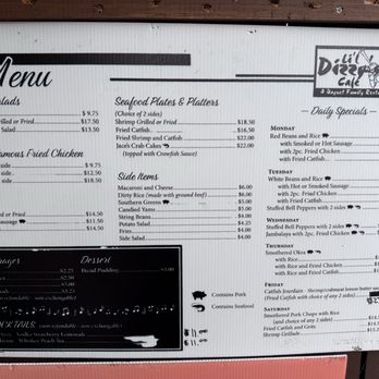 Li'l Dizzy's Cafe - Menu - Cajun/Creole Near Me - New Orleans, Louisiana