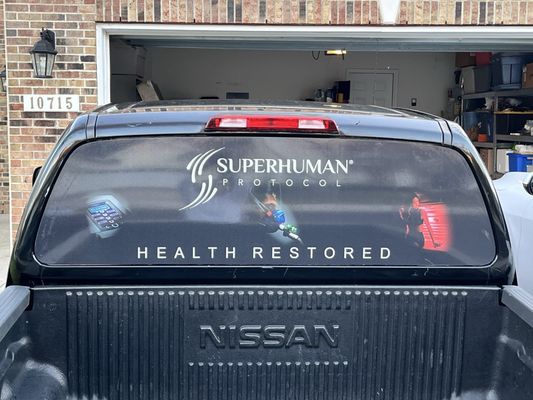 Photo of Redsquare Signs - Wilson, NC, US. Super Human Window Wrap
