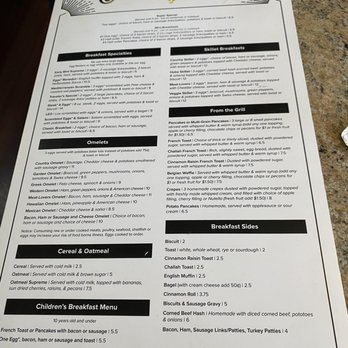 Early Bird - a menu on a table - Breakfast & Brunch Near Me - Northville, Michigan