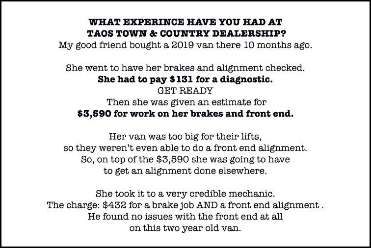 TOWN AND COUNTRY CHEVROLET OF TAOS Updated August 2024 1040 Paseo