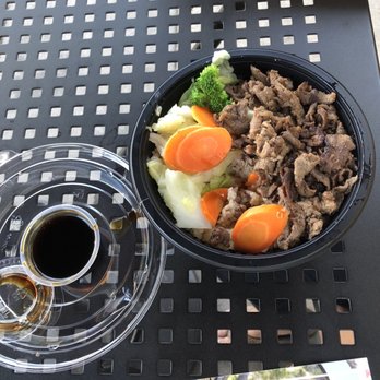 Orange Grill - Beef Bowl w/ veggies on a bed of brown rice - Japanese Near Me - Cypress, California