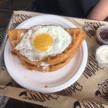 Revival - Waffle sandwich with Tennessee hot chicken - Southern Near Me - Minneapolis, Minnesota Revival - Waffle sandwich with Tennessee hot chicken - Southern Near Me - Minneapolis, Minnesota