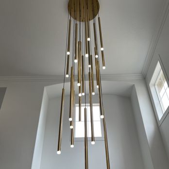 Hardwire - 200 lbs light fixture, fully braced and installed. Rancho Santa Margarita - Electricians Near Me