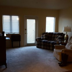 The Worthington - Living room of a one bedroom apartment.