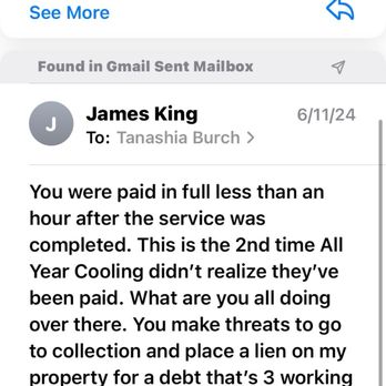 All Year - My response to Tanashia Burch 1st email. - Heating & Air Conditioning/HVAC Near Me - Coral Springs, Florida All Year - My response to Tanashia Burch 1st email. - Heating & Air Conditioning/HVAC Near Me - Coral Springs, Florida