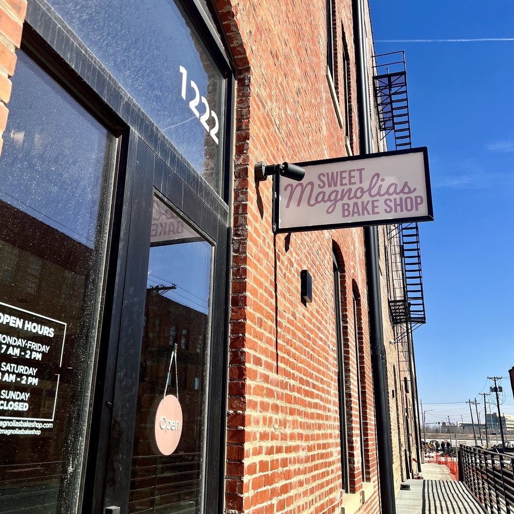 Sweet Magnolias Bake Shop - Millwork - Outside entrance. - Bakeries Near Me - Omaha, Nebraska