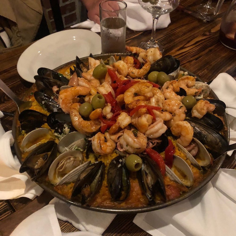 Basque Tapas Bar - Seafood paella for 4-5 people. This was plenty and we all went home with leftovers. - Tapas Bars Near Me - Piermont, New York Basque Tapas Bar - Seafood paella for 4-5 people. This was plenty and we all went home with leftovers. - Tapas Bars Near Me - Piermont, New York