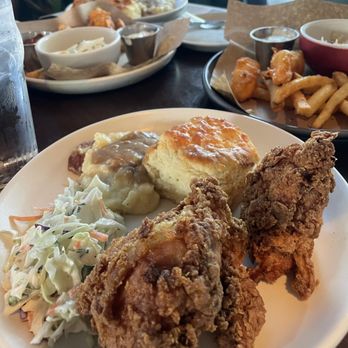 Culinary Dropout - Fried Chicken (buttermilk biscuit, smashed potato, and gravy) - New American Near Me - Scottsdale, Arizona Culinary Dropout - Fried Chicken (buttermilk biscuit, smashed potato, and gravy) - New American Near Me - Scottsdale, Arizona