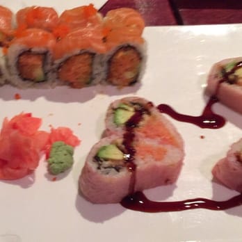 Sake Sushi - Sake roll and pink lady roll - Sushi Bars Near Me - Brooklyn, New York Sake Sushi - Sake roll and pink lady roll - Sushi Bars Near Me - Brooklyn, New York