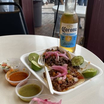 Taco Boys - Barbacoa and carne asada tacos with a non-alcoholic corona - Mexican Near Me - Tempe, Arizona Taco Boys - Barbacoa and carne asada tacos with a non-alcoholic corona - Mexican Near Me - Tempe, Arizona