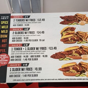 Dave's Hot Chicken - The menu - Chicken Shop Near Me - Burbank, California Dave's Hot Chicken - The menu - Chicken Shop Near Me - Burbank, California