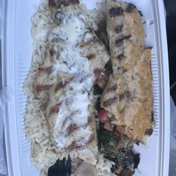 Rockfish with Cajun and garlic butter sauces. Rockfish with Cajun and garlic butter sauces.