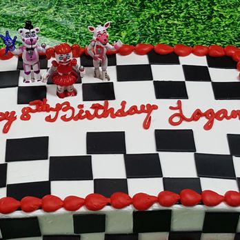 Walmart Supercenter - a birthday cake with a checkered design - Department Stores Near Me - Joliet, Illinois