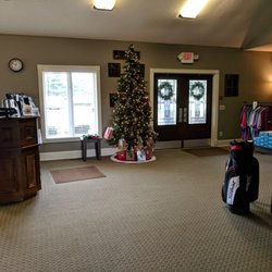 Inside the clubhouse. Golf shop.