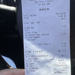 Wendy's - Receipt of horror!