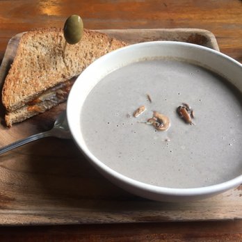 Gourmand - Mushroom soup and half sandwich combo. - Spanish Near Me - Oaxaca, OAX